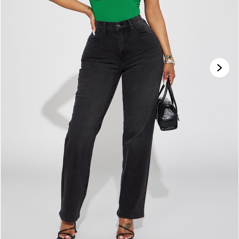 Black Straight Leg Jeans